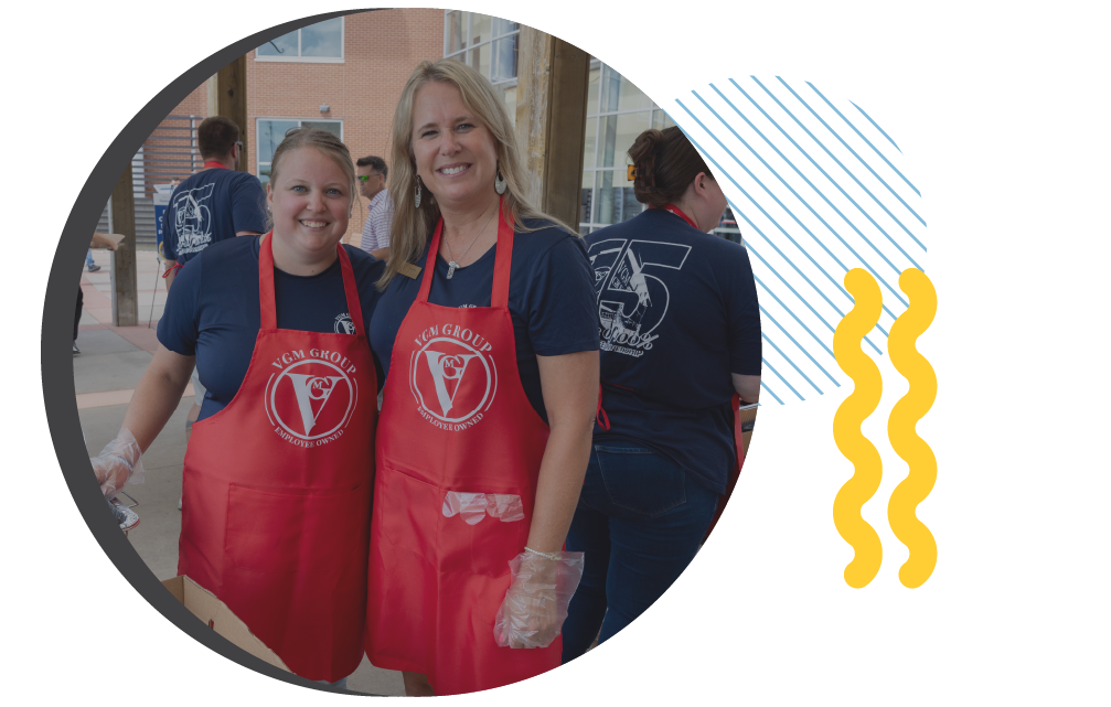 vector image of people working together in a community