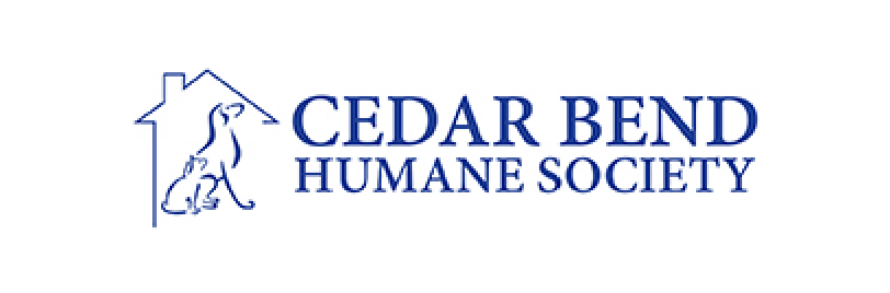 Cedar Bend Humane Society Logo of house with dog