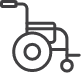 line icon of wheelchair