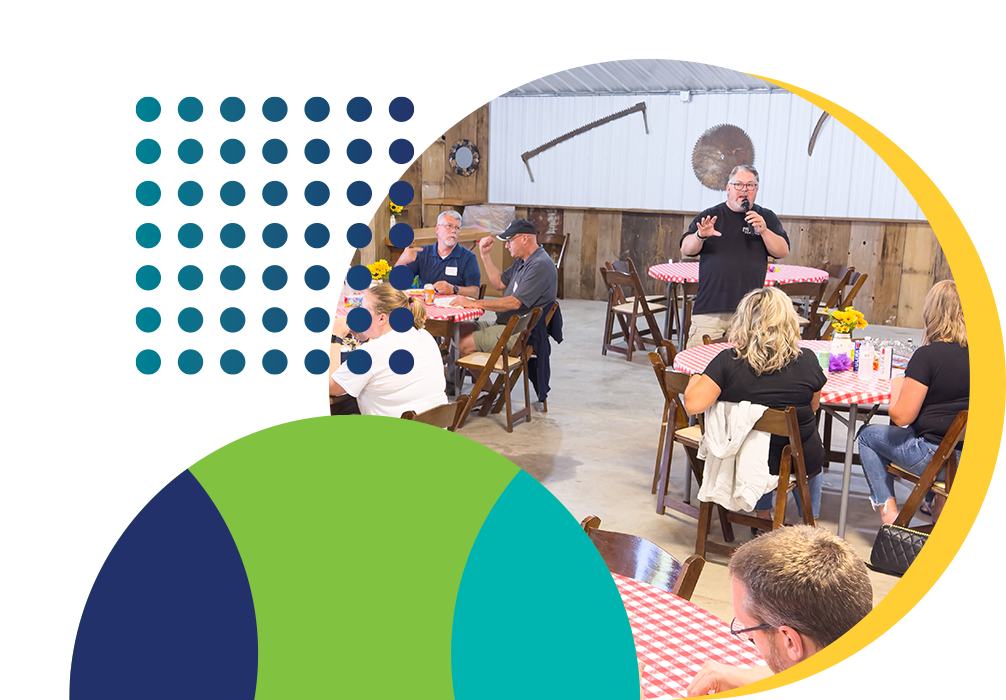 vector graphic of team working together to build a puzzle