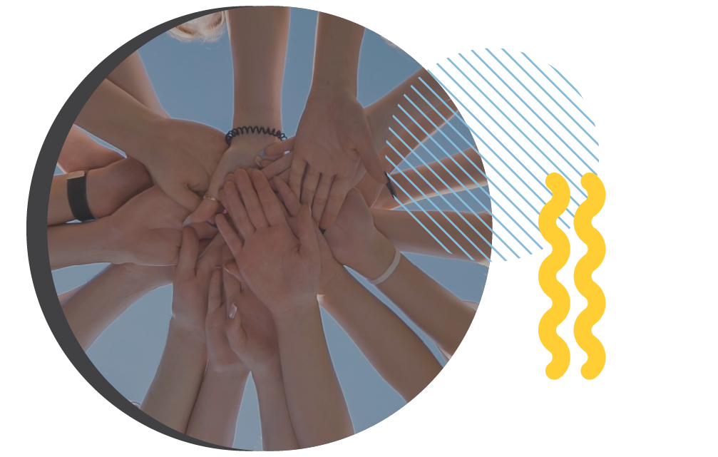vector image of people working together in a community